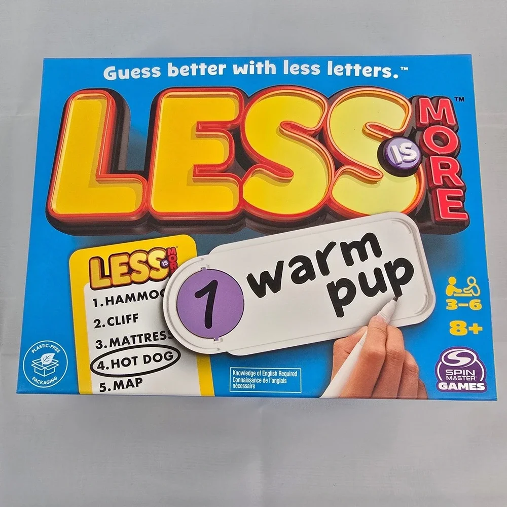 Spin Master Games Less Is More Word Guessing Game for Kids‎ Ages 8 Plus New